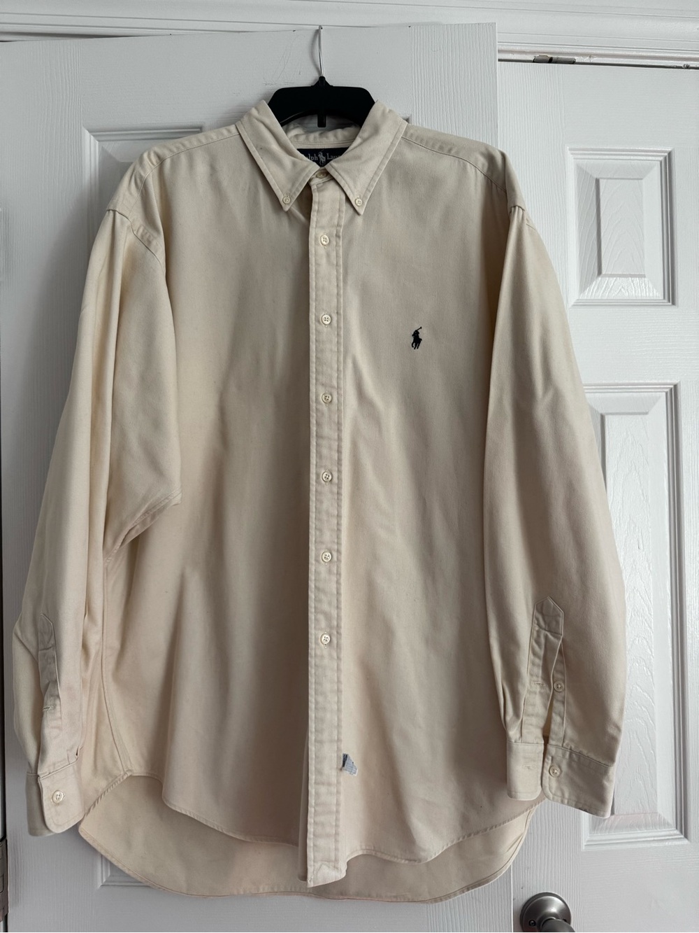 Ralph Lauren cream button down shirt